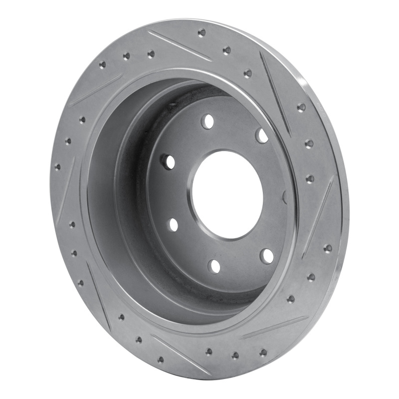 Ford F-250 Brake Rotor (1) - Rear Left - R1 Concepts - Drilled & Slotted - Silver - `97-`04